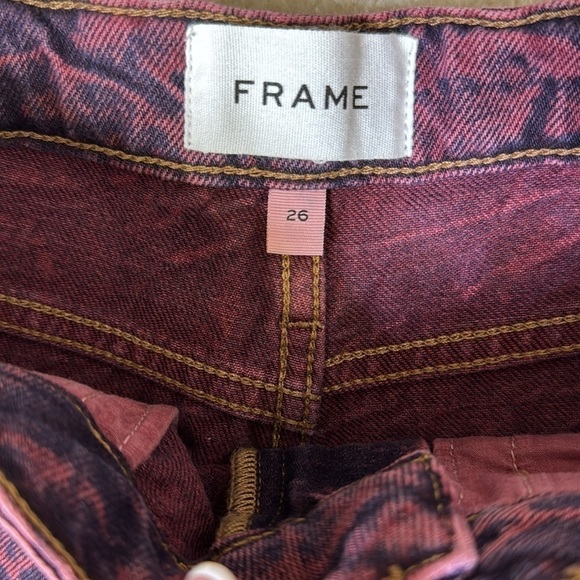 FRAME Denim Red Indigo Wash 26 Long - Picture 8 of 9